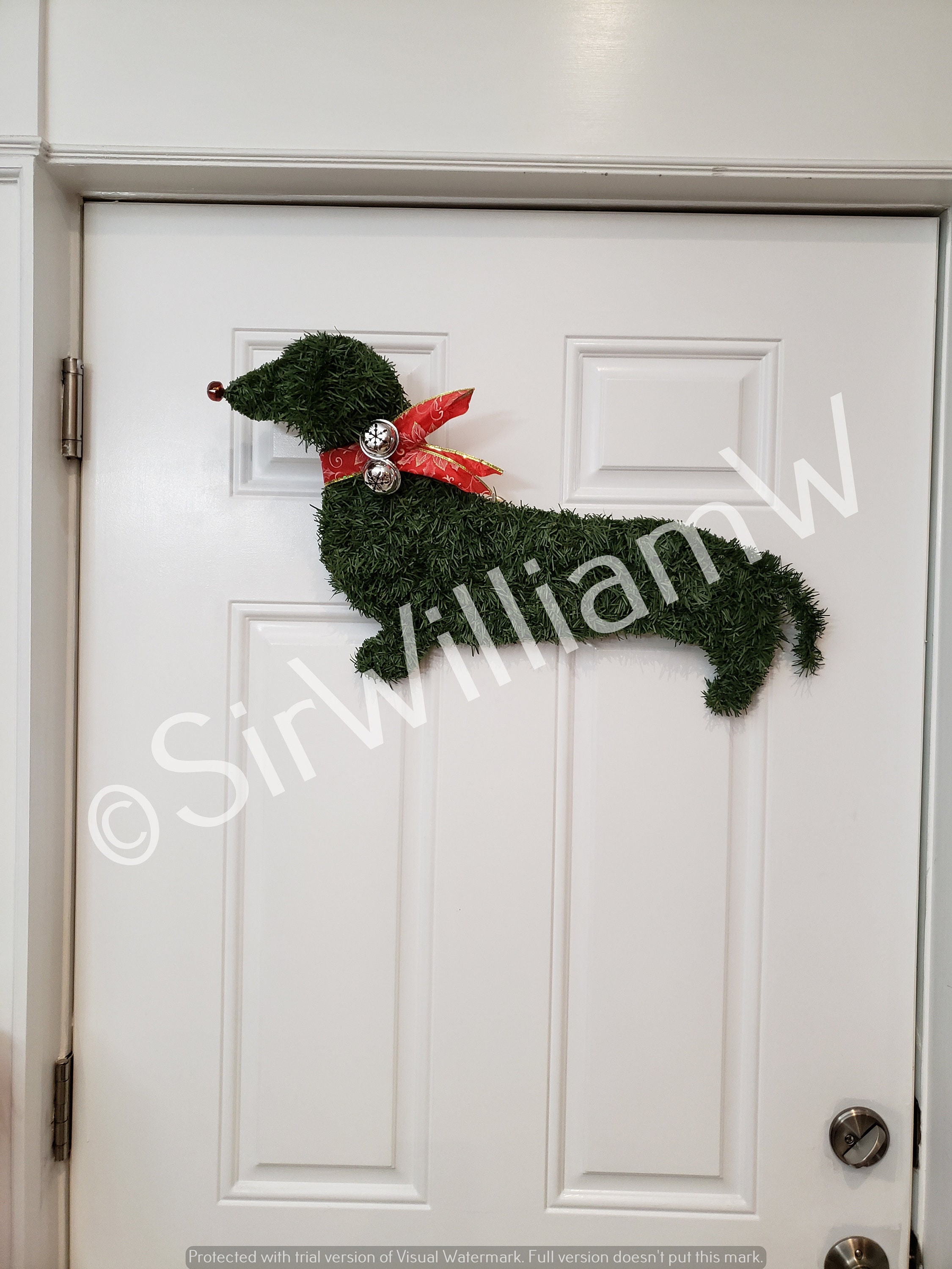 indoor Dachshund Wreath Dog Christmas Puppy X-mas Doxie Wiener Outdoor 
