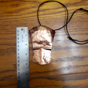 Tlingit made , hand hammered Big copper tinnah necklace Alaskan native