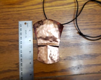 Tlingit made , hand hammered Big copper tinnah necklace Alaskan native