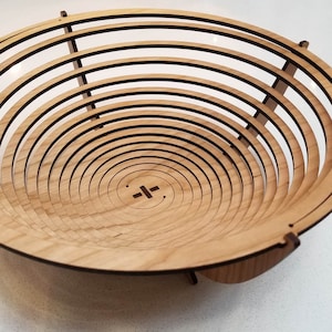 Ensemble de trois produits : fichiers SVG de panier en spirale, rond (petit et grand), ovale (grand), parfait pour Glowforge. Achetez les 3 et économisez !