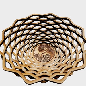 Bundle:  8 Stacked 12-point Laser Cut Basket Designs.  SVG Files for Laser.  1 Basket Shape & 8 Different engrave options.  Glowforge ready