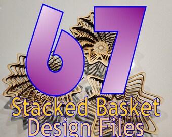 Stacked Basket Design SVG Collection: 67 Laser Cut Files