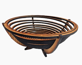 Spiral Basket Laser Cut Files: 5mm Wood, Glowforge SVG (Digital Download)