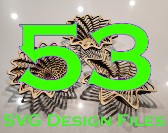 Stacked Basket SVG Bundle: 53 Laser Cut Designs