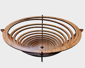 Spiral Basket SVG Laser Cut Files: Round & Oval Glowforge Designs (Digital Download)
