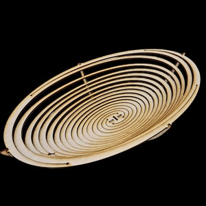 Grande ovale (9,5 x 16 pollici) Quad Spiral Basket Design File, materiale 1/8th (3 mm), file di design laser SVG, per Glowforge o altri laser.