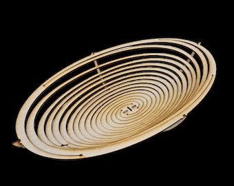 Quad Spiral Basket Laser Cut File: 1/8" Material, SVG Design (Digital Download)