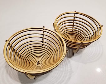 Spiral Basket Design File – 6" Laser Cut Template (SVG)
