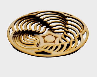 Star Basket SVG File: Stacked Laser Cut Design
