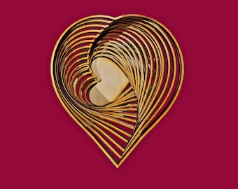 Stacked Heart Basket SVG File: Laser Cut Design