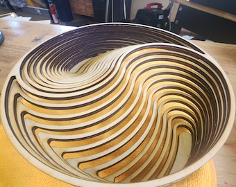 Ying-Yang Stacked Basket Laser Cut File (SVG, PDF, DXF)