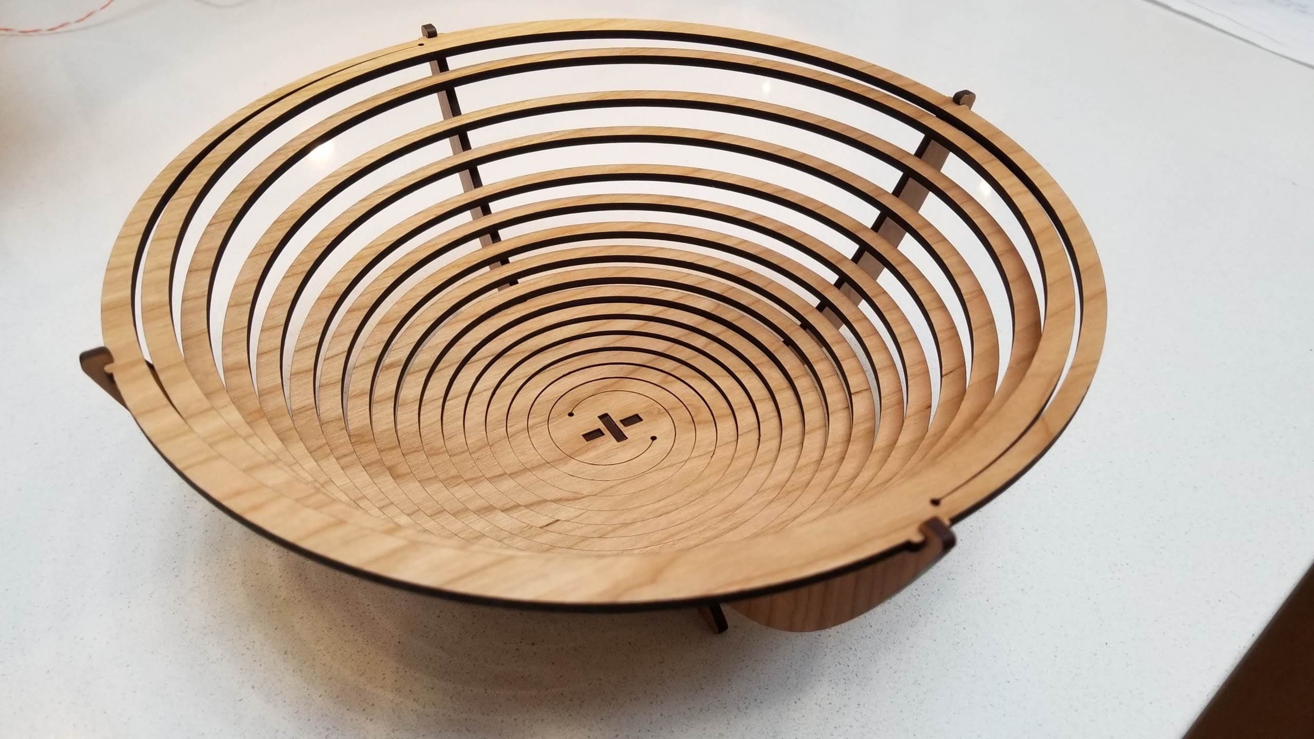 Bundle: Round Spiral Baskets, 3 thicknesses- 3, 4, and 5 mm (1/8, 3/16,  1/4 inch), Laser SVG Files Great for Glowforge.