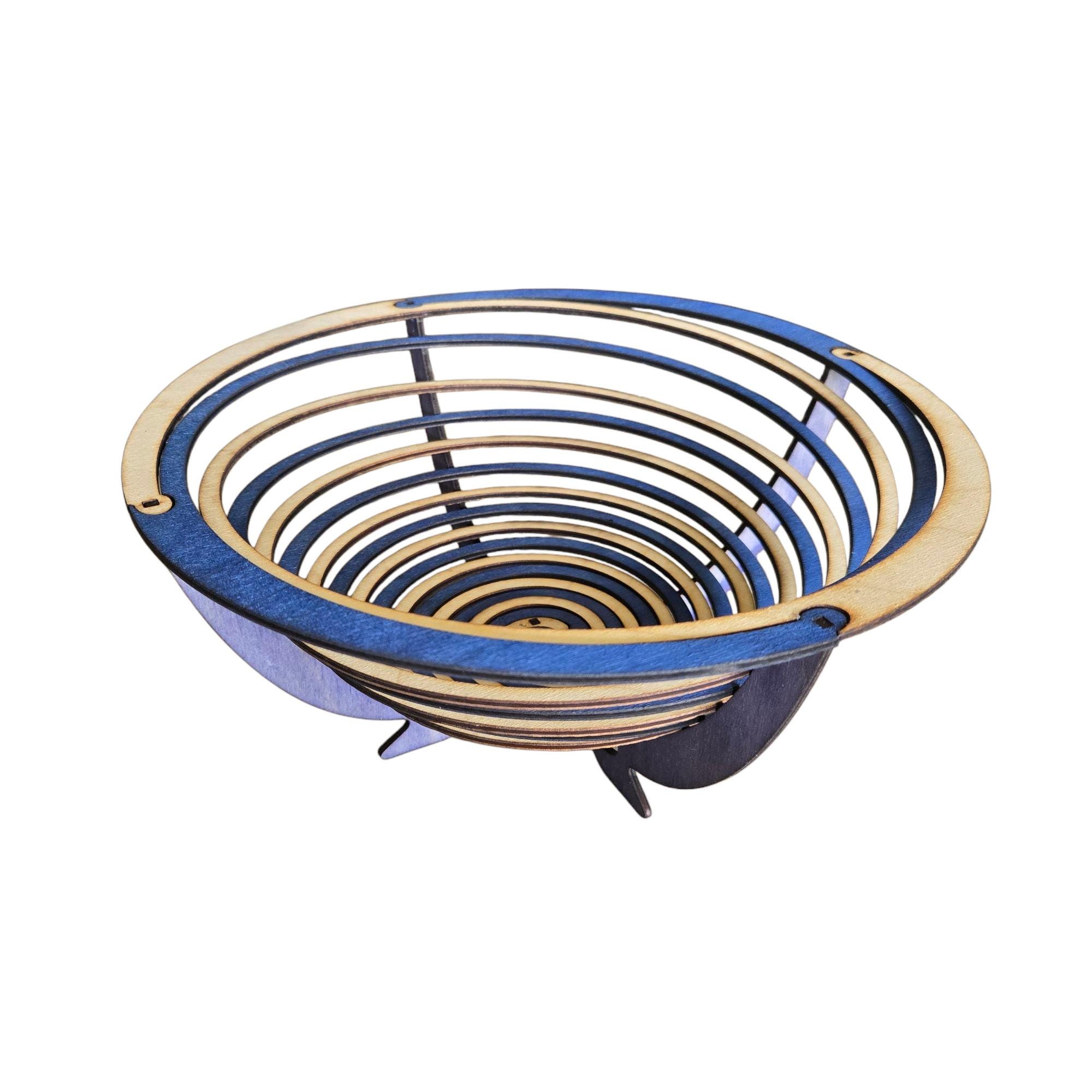 Vortex Basket Vortex Basket SVG Laser Cut File, Two-tone Spiral Design (digital ...