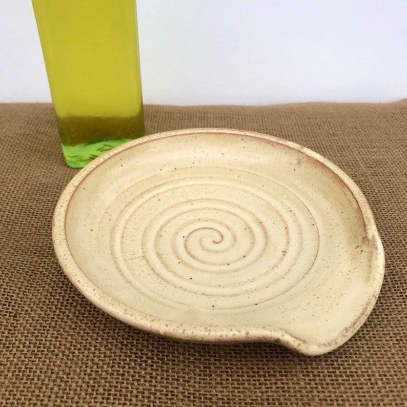 Yellow Spiral Spoon Rest