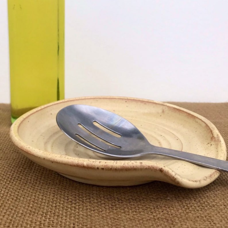 Yellow Spiral Spoon Rest