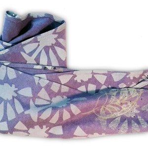Lightweight Hemp Romantic Floral Scarf