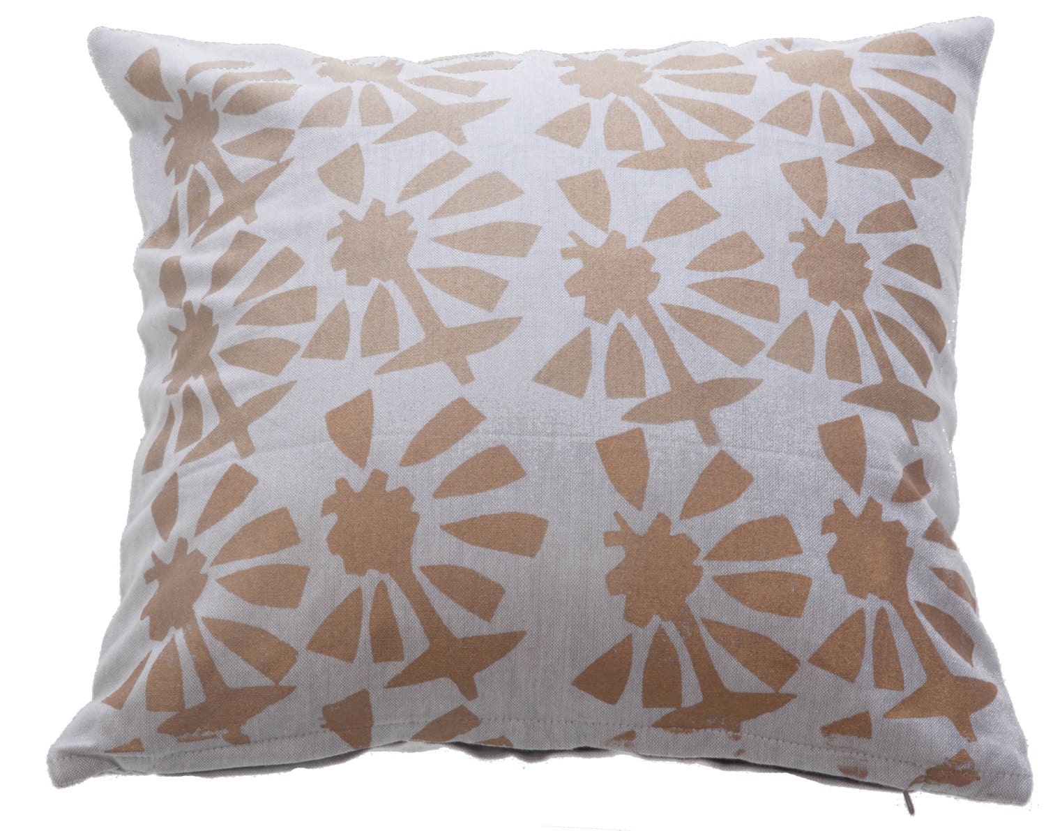 Gold and Grey 'cut Out Floral' Cushion Cover. - Etsy