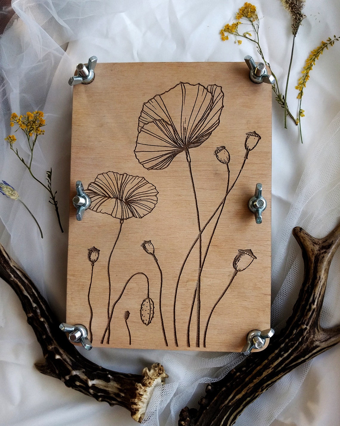 Wooden Flower Press Dried Flower Tools Making Dry Leaves Etsy UK