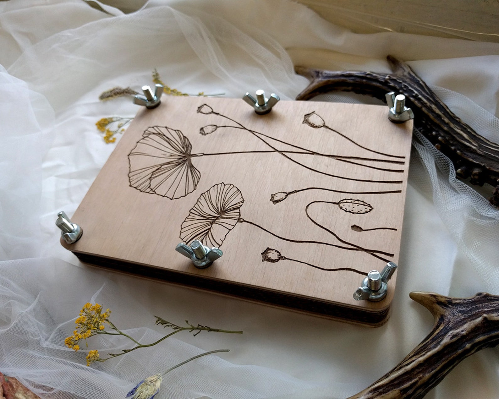 Wooden Flower Press Dried flower tools Making Dry Leaves Etsy