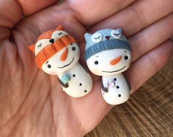 Snowman brooch, Christmas jewelry, baby gift, cute children pin