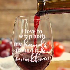 Gag Gift for Women - funny wine glass, Funny Stemless wine glass, Bachelorette parties, Bachelorette Gift.
