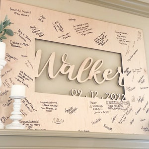Wedding Guest Book Alternative - 3D Guestbook Sign for Wedding Signatures - This Guest Book makes a great wall hanging after the wedding!