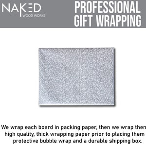 Gift Wrapping Service, Professional Wrap for Cutting Boards and Coasters, Ready to Gift Packaging, Add-On Service