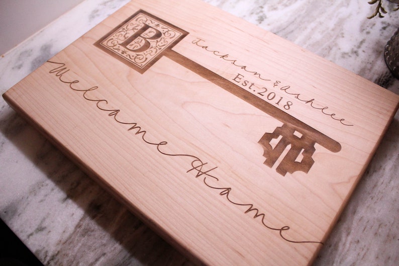 Housewarming Gift Realtor Closing Gift Personalized Cutting Board New Homeowners Gift House Warming Gift by Naked Wood Works