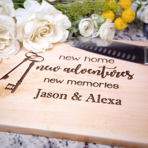Personalized Walnut Maple Cutting Board – New Home Coordinates Gift