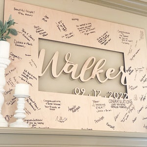 Wedding Guest Book Alternative - 3D Guest book Sign for Wedding Signatures - This Guest Book makes a great wall hanging after the wedding!