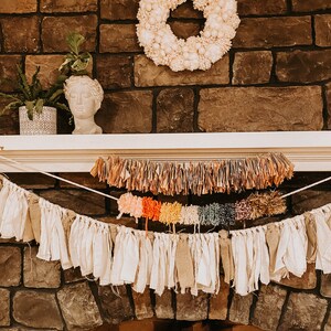 POM POM Garland, St Patrick's Decor, Rainbow Decor, Nursery Decor, Pompom Yarn Garland, Rainbow, Rainbow Pom Poms, Party Decor