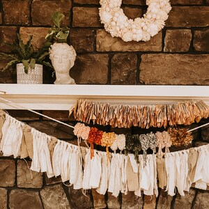 Pom Pom Garland, St Patrick's Decor, Rainbow Decor, Nursery Decor, Pompom Yarn Garland, Rainbow Pom Pom