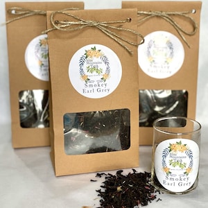 Smokey Earl Grey Tea, 50 grams. Organic and wild-harvested ingredients, robust, rich, full and delightful bergamot and smokey qualities.