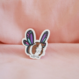 Social Butterfly Guinea Pig Vinyl Sticker