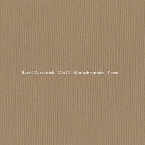 Cinnamon Stick – 12x12 Brown Cardstock 80 lb Textured Scrapbook Paper Single by Bazzill Basics