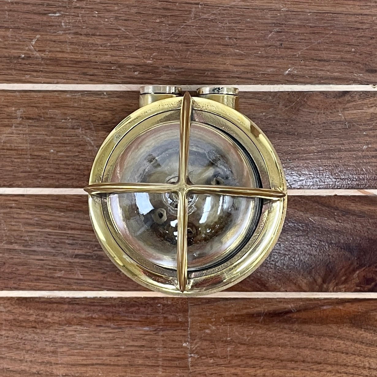 Vintage Caged Brass Nautical Ceiling Light Etsy
