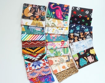 Card Wallet, Credit Card Holder, Fabric Card Wallet, Gift Card Case
