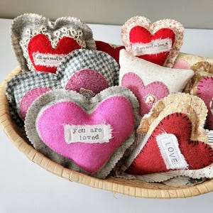 Heart Pillow, Repurposed Heart Pillow, Country Decor