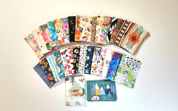 Fabric Card Wallet: Handmade Cotton Credit Card Holder
