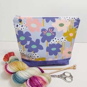 Project Bag, Knitting Bag, Crochet Bag, Zipper Project Bag