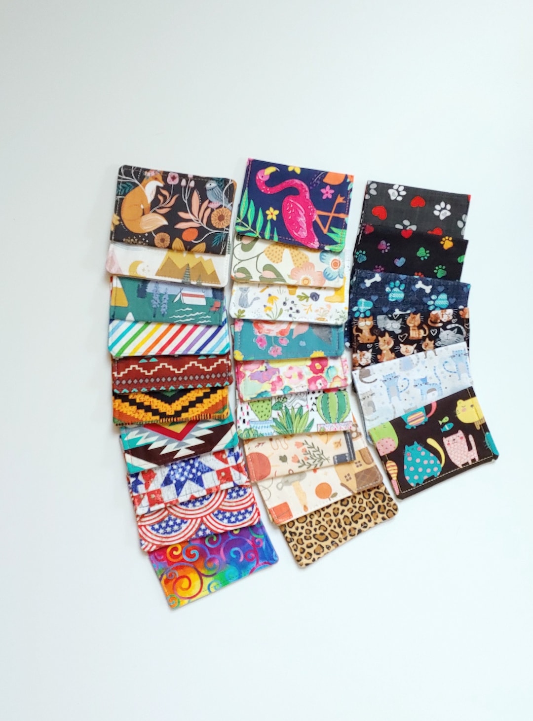 Card Wallet, Credit Card Holder, Fabric Card Wallet, Gift Card Case Etsy