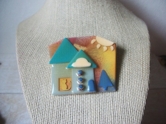 Vintage Jewelry, Signed LUCINDA House Pins Home S… - image 3