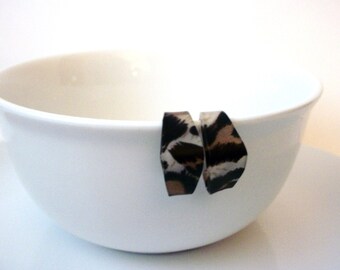 Tortoise Earrings, Animal Print, Cellulose Acetate Earrings, Lightweight S32