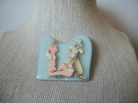 RARE Vintage Jewelry Woman Pins By Lucinda Day Of… - image 3