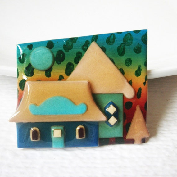 Pretty Rare LUCINDA House Pins, Sunny Beautiful D… - image 1