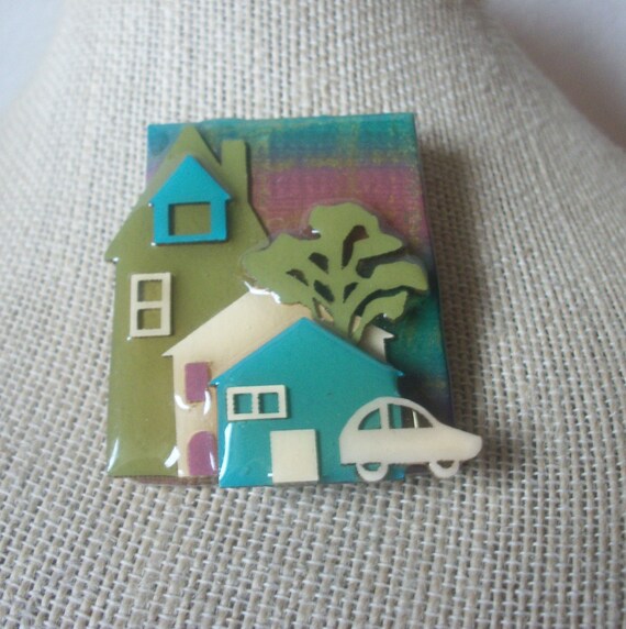 Vintage Jewelry RARE Lucinda House Pins Caring Lo… - image 1