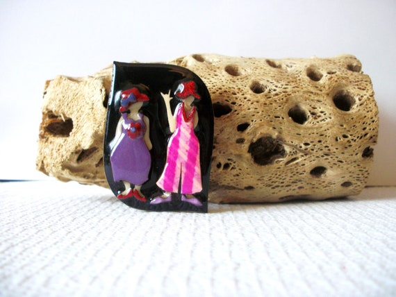 Pretty Vintage Jewelry LUCINDA Woman Pin Chic Lad… - image 3