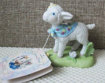 1998 Signed HALLMARK Inc Ceramic Lamb Easter Hand Painted Gift for