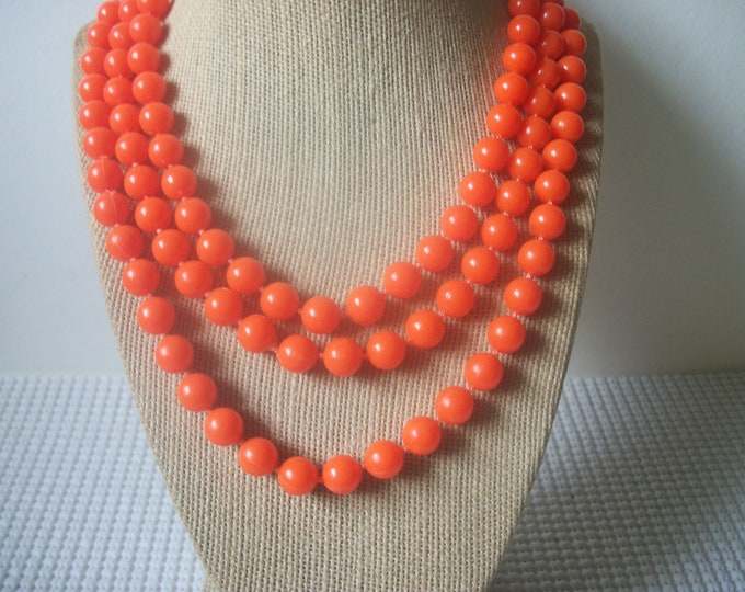 Mixed Orange 100 Strand Necklace main image 1