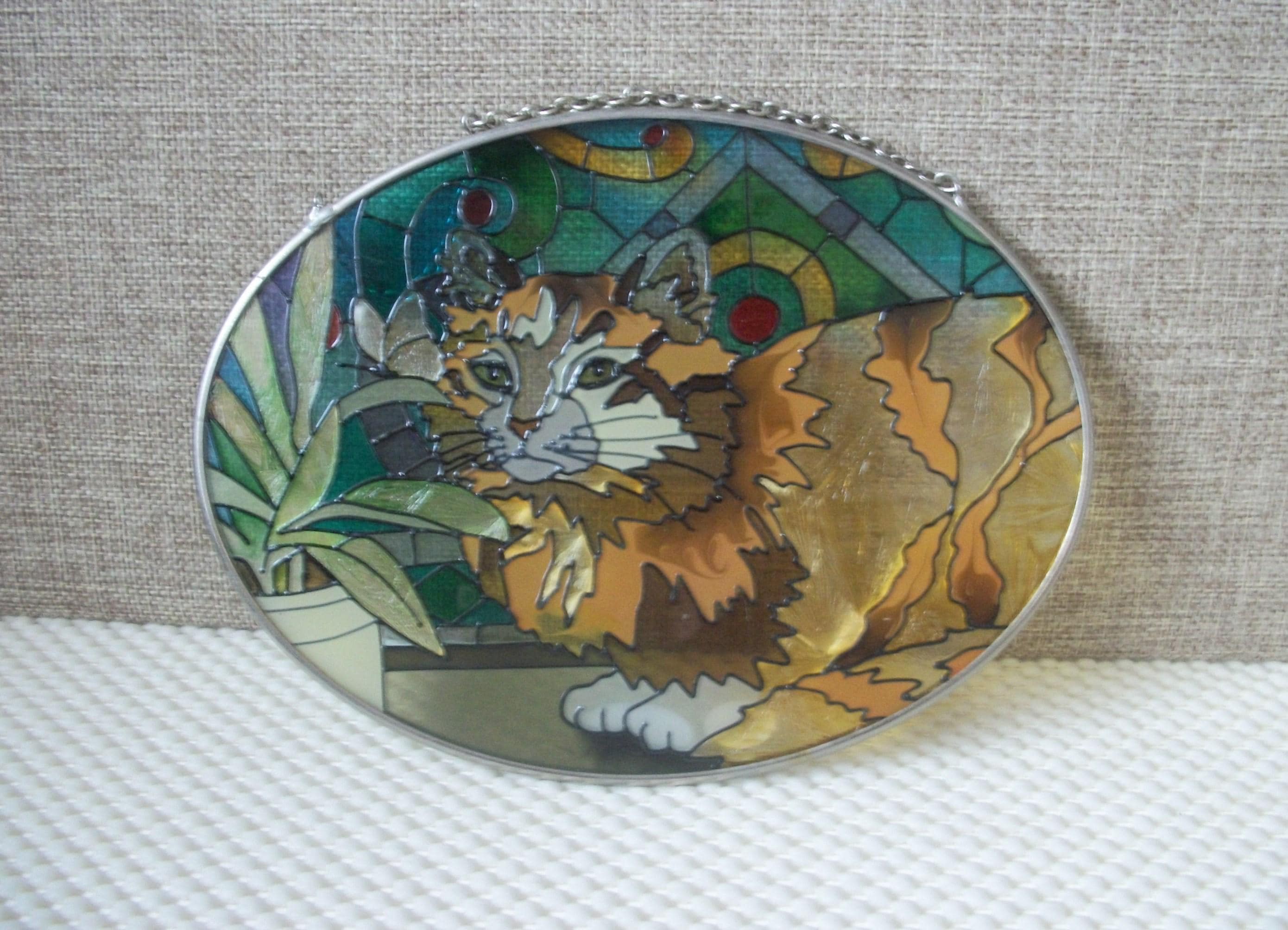Joan Baker Stained Glass Cats - Etsy